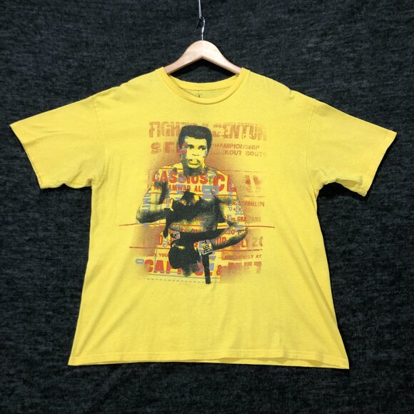 Cassius Clay Mahammad Ali Yellow T-Shirt Size XL - Picture 2 of 8